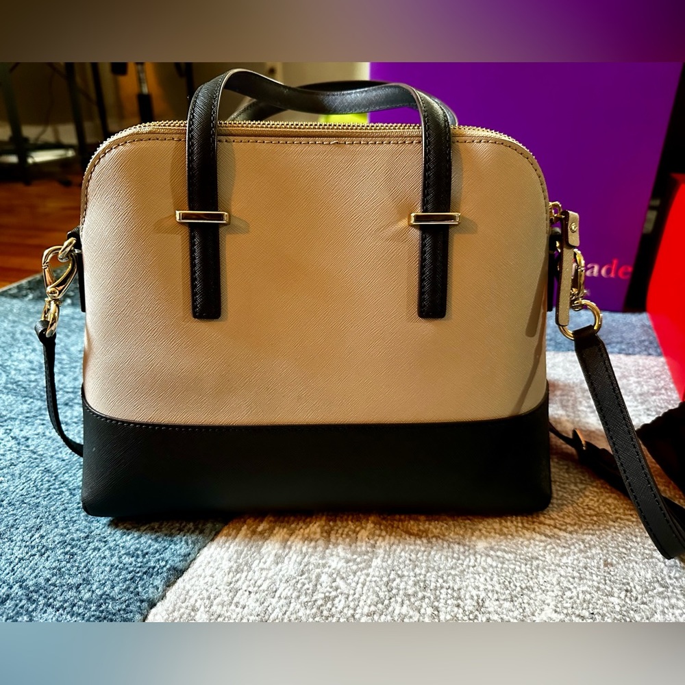 Kate Spade Cedar Street Maise Medium Beige/Black Crossbody - Picture 3 of 15